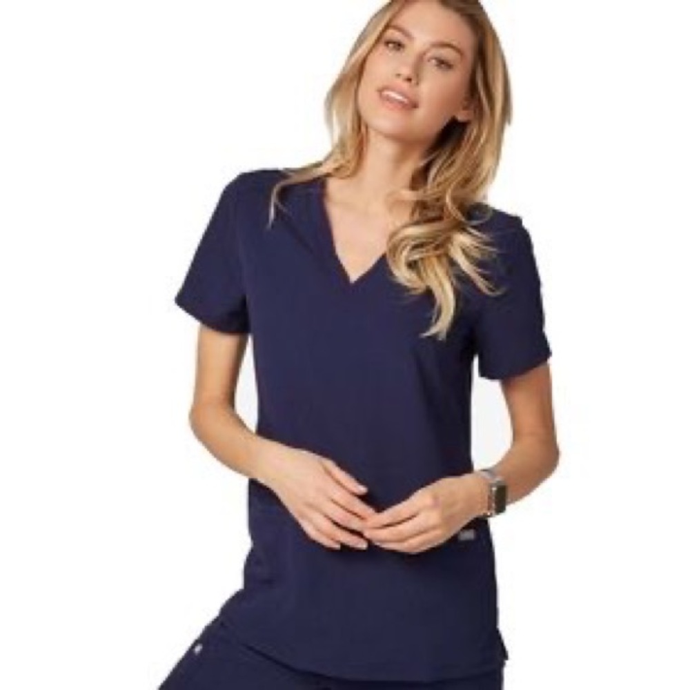 Figs Flores Peplum Back Limited Edition Scrub Top